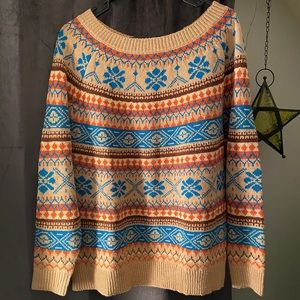 Beautiful Fair Isle Sweater!! Sz L *NEW*
